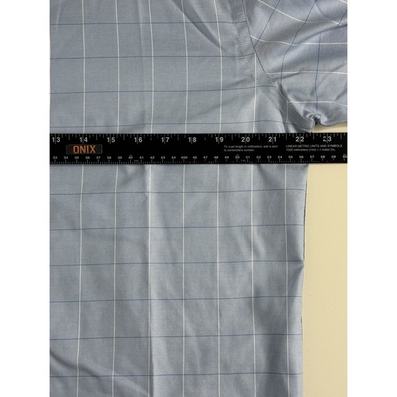 UNTUCKit Mens Large Blue White Plaid Blakeslee WF Slim Fit Long Sleeve Button Up - Picture 11 of 12